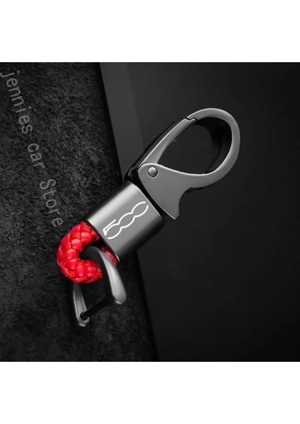 Gri Fiat x 500L Xline Için Nefis Metal Deri Kordon Anahtarlık Keyringrotate Özel Yazı Aksesuarları (Yurt Dışından)
