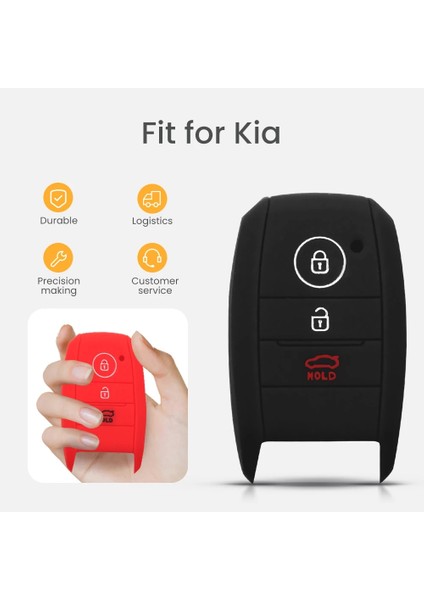 Kırmızı Keyyou Kia Rio Ceed Soul Sportage Için 3 Düğmeler Sorento Careanto Akıllı 3 Düğmeler Uzaktan Fob Kapak Silikon Araba Anahtarı Durum (Yurt Dışından) fırsatları