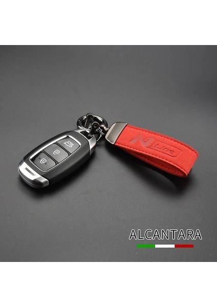 N-Çizgisi Logosu Kırmızı Süet Anahtarlık N Logo N Hattı Anahtarlık Hyundai Tucson Sonata Creta Solaris Elantra Accent IX20 Ix Ix I35KEYCHAIN (Yurt Dışından) modelleri