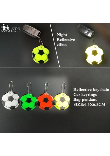 Beyaz Futbol Deseni Yumuşak Pvc Yansıtıcı Anahtarlık Trafik Güvenlik Çantası Yol Görünürlüğü Güvenliği Için Kolye Aksesuarları Reflectorgift (Yurt Dışından) fiyatları