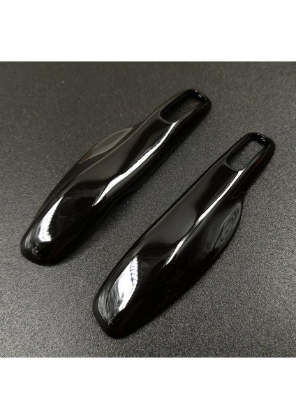 Siyah Bir Çift Araba Anahtarı Durum Kapağı Kabuk Karbon Fiber Krom Renk Porsche Cayenne Maca Boxster Cayman Panamera (Yurt Dışından)