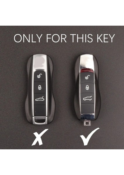 Siyah Bir Çift Araba Anahtarı Durum Kapağı Kabuk Karbon Fiber Krom Renk Porsche Cayenne Maca Boxster Cayman Panamera (Yurt Dışından) fiyatları