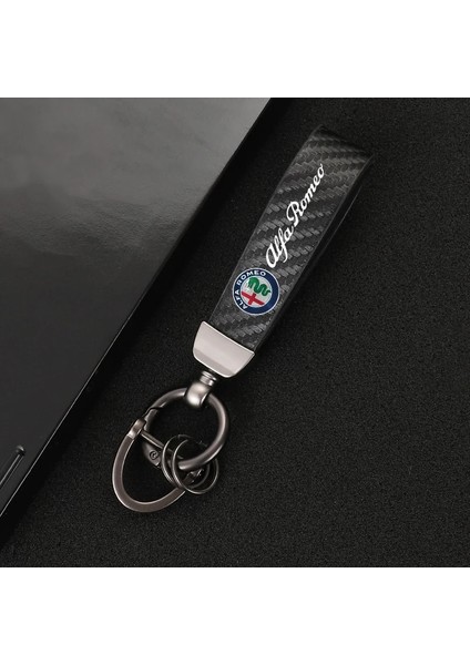 Pembe Yüksek Dereceli Karbon Fiber Desen Araba Anahtarlık Araba Logosu Alfa Romeo Gt Stelvio Mito Giulia Giulietta Için Özel Anahtarlık (Yurt Dışından) modelleri