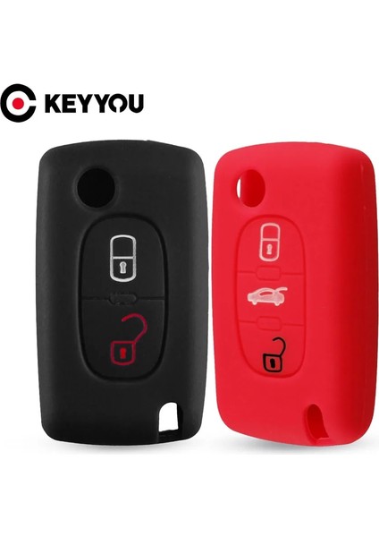 2 Düğme Siyah Keyyou Düğmesi Citroen Xsara Picasso Için Peugeot Silikon Anahtar Kapak Kılıf Fob (Yurt Dışından) indirimleri