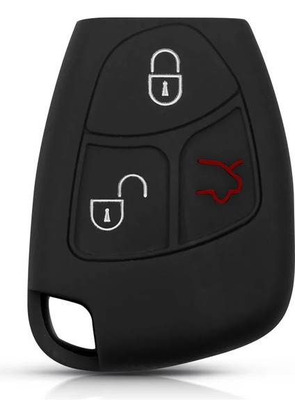 Silikon Kılıf Keyyou Karbon Fiber Uzaktan Araba Anahtarı Silikon Kılıf Kapak Koruyucu Mercedes-Benz Bce ml S Clk cl Fob 3 Düğmeler Anahtarsız Giriş (Yurt Dışından)