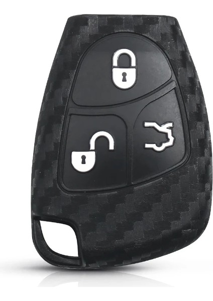 Silikon Kılıf Keyyou Karbon Fiber Uzaktan Araba Anahtarı Silikon Kılıf Kapak Koruyucu Mercedes-Benz Bce ml S Clk cl Fob 3 Düğmeler Anahtarsız Giriş (Yurt Dışından) modelleri