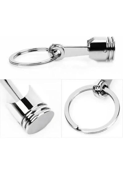 No.1 Boyutu Çinko Alaşımlı Motor Simli Piston Anahtarlık Zinciri Anahtarlık Anahtarlık Gümüş Renk Avrupa Erkekler Için Mevcuttur Hediye Biblolar (Yurt Dışından) modelleri