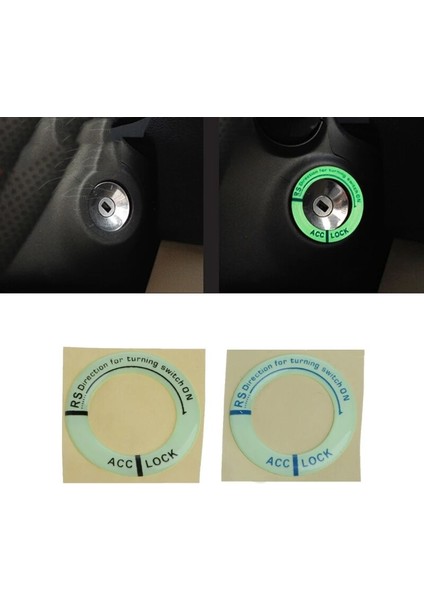 Mavi Araba Kızdırma Anahtarlık Delik Sticker Aydınlık Kontak Anahtarı Kapağı Motosiklet Çıkartması #1 #kui (Yurt Dışından) fiyatları