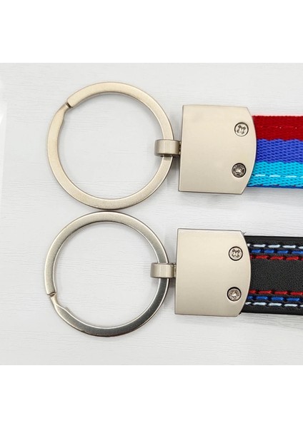 M Gümüş 3D Metal Deri Araba Styling Güç Amblemi Anahtarlık Anahtarlık Yüzükler Bmw M X1 X3 X4 X5 X6 X7 E46 E90 F20 E60 E39 Aksesuarları (Yurt Dışından)