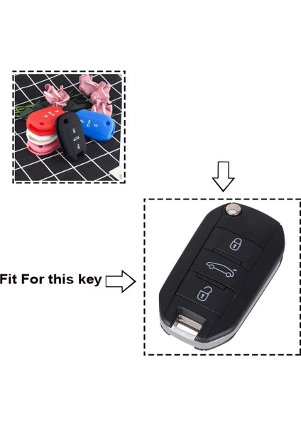 Siyah Keyyou 3 Düğme Peugeot Için Citroeactul Anahtar Koruyucu Silikon Araba Anahtarı Durum Kapağı (Yurt Dışından) modelleri