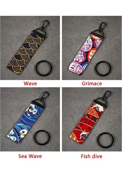 Balık Dalışı Japon Tarzı Ukiyo-E Anahtarlıklar Kolye Charm Anahtarlık Araba Anahtarlık Dekorasyon Jdm Bushido Iç Dekorasyon Çift Hediye (Yurt Dışından) fırsatları