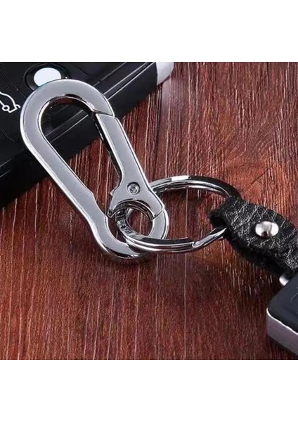 Siyah 1 Adet Dayanıklı Araba Anahtarlık Tek Parça Kalıplama Hafif Malzeme Paslanmaz Çelik Toka Kanca Açık Karabina Şekli Anahtarlık (Yurt Dışından) modelleri