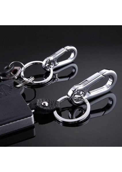 Siyah 1 Adet Dayanıklı Araba Anahtarlık Tek Parça Kalıplama Hafif Malzeme Paslanmaz Çelik Toka Kanca Açık Karabina Şekli Anahtarlık (Yurt Dışından) indirimleri