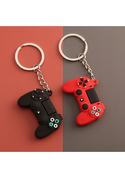 Siyah Yaratıcı Erkek Basit Video Oyunu Kolu Anahtarlık Çift Joystick Makinesi Anahtarlık Kolye Boyfriend Için Anahtarlık Biblo Hediye (Yurt Dışından) fırsatları