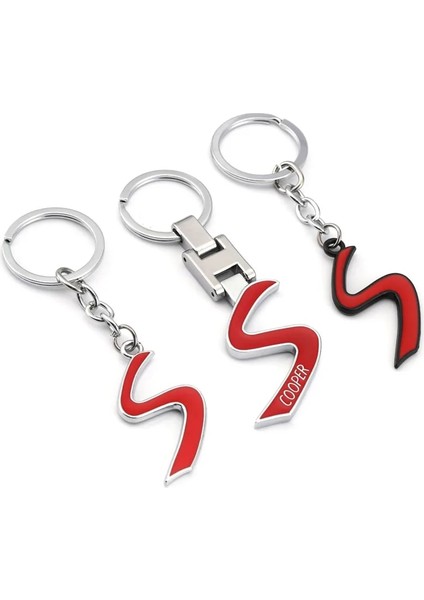 Beyaz Araba Anahtarlık S Logo Anahtarlık Tutucu Bmw Mini Cooper Için S Bir Jcw Clubman Countryman Paceman R56 R55 R60 R61 F55 F56 F54 F60 (Yurt Dışından)