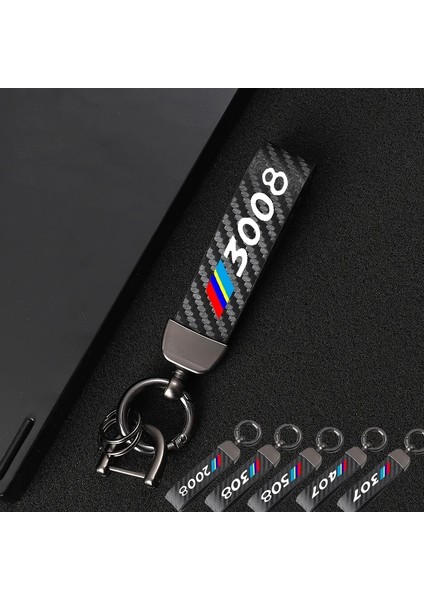 NO.407 Boyutu Peugeot Peugeot Car Için Deri Araba Anahtarı Cha Derece Dönen At Nalı Yüzük (Yurt Dışından) fırsatları