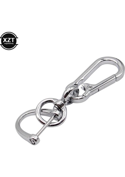 No.1 Boyutu Araba Anahtarlık Yaratıcı Basit Güçlü Karabina Şekli Anahtarlık Tırmanma Kancası Anahtar Paslanmaz Çelik Adam Unisex Hediye Oto Iç (Yurt Dışından)