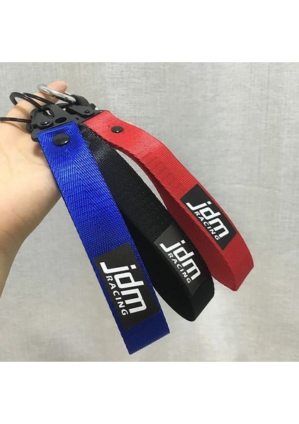 1 Adet Kırmızı Jdm Yarış Anahtarlık Anahtarlar Cep Telefonu Kimlik Kartı Askı Askı Boyunluklar Wristpalm Kordon Cep Tutucular Anahtarlık Siyah Kanca (Yurt Dışından) fırsatları
