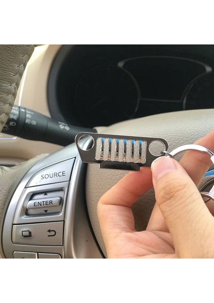 Siyah 4x4 Tasarım Sıcak Paslanmaz Çelik Araba Ön Izgara Tasarım Araba Anahtarlık Izgara Anahtarlık Anahtarlık Jeep Için Cj Jk Tj Yj Xj Aksesuarları Meraklıları (Yurt Dışından) fırsatları