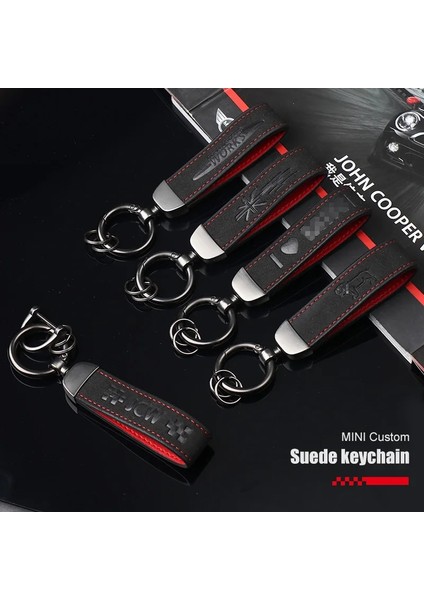 Jcw Kafes Yeni Stil Metal Deri Araba Özel Anahtarlık Süet Deri Anahtarlık Araba Logosu Bmw Mini Cooper One Jcw Araba Aksesuarları (Yurt Dışından) fiyatları