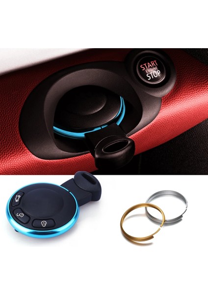Kırmızı Alüminyum Alaşımlı Anahtar Koruyucu Halka Trim Zinciri Dekorasyon Bmw Mini Cooper Için Clubman Countryman Anahtar Kabuk Otomobiller Aksesuarı (Yurt Dışından) fiyatları