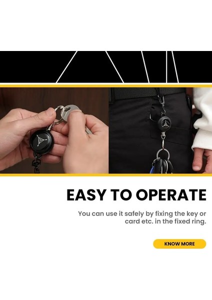 A 60CM Elastik Tel Halat Kamp Teleskopik Hırsız Zincir Anahtarlık Taktik Anahtarlık Açık Anahtarlık Geri Çekilebilir Anahtar Cha (Yurt Dışından) modelleri