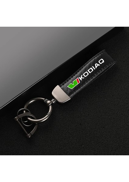 Mavi Karbon Fiber Deri Araba Anahtarlık Özel Spor Hattı Anahtarlıklar Vrs Octavıa Kamıq Karoq Superb Cıtan Kodıaq Rapıd Logo Araba (Yurt Dışından)