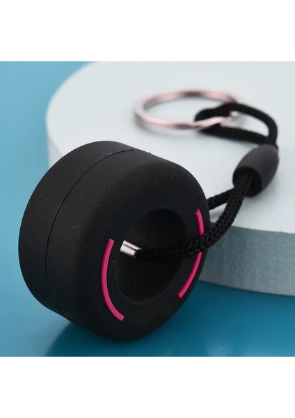 Gül Lastik Anahtarlık Pvc Yumuşak Kauçuk Yaratıcı Küçük Lastik Kolye Araba Dekorasyon Oto Aksesuarları 6 Renk Kadın Erkek Llaveros Hediye (Yurt Dışından)