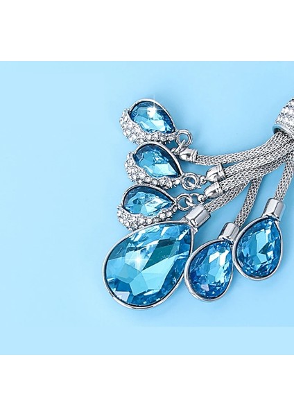 Pembe Üst Parlatıcı Kristal Anahtarlık Gökyüzünün Gözyaşları Alaşım Kaplama Damlacıklar Araba Anahtarı Süsler Bagaj ve Çanta Aksesuarları (Yurt Dışından) indirimleri