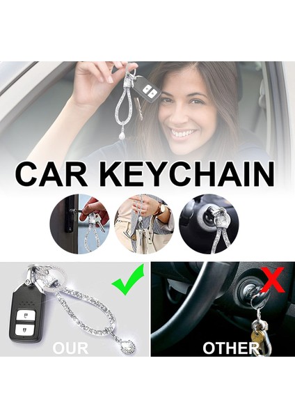Göl Mavisi Araba Anahtarlık Bling Araba Accessoriey Rhinestones Kristal D-Ring Alaşımlı Anahtarlık Halat Takı Kadınlar Için Kız Hediye (Yurt Dışından) fiyatları