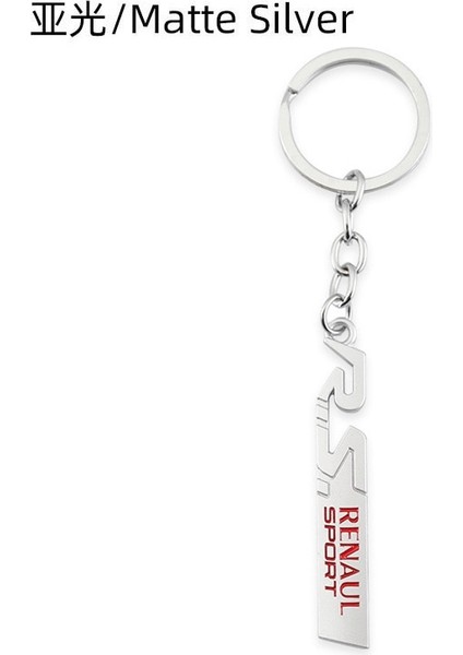 Mat Kırmızı Rs Araba Anahtarlık Rs Spor Anahtarlık Halkası Tutucu Renault Megane Clio Scenic Laguna Logan Koleos Sandero Safrane Velsatis Tılsım (Yurt Dışından)