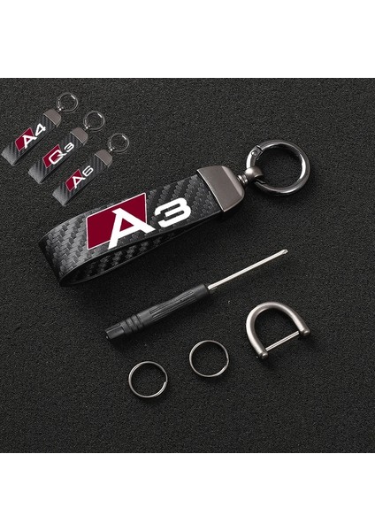 Q8 Audi Için A3 A4 A5 A6 A7 A8 Q3 Q5 Q7 Q8 Araba Aksesuarları Yüksek Dereceli Deri Araba Keycha Derece Dönen At Nalı Anahtar Yüzükler (Yurt Dışından)