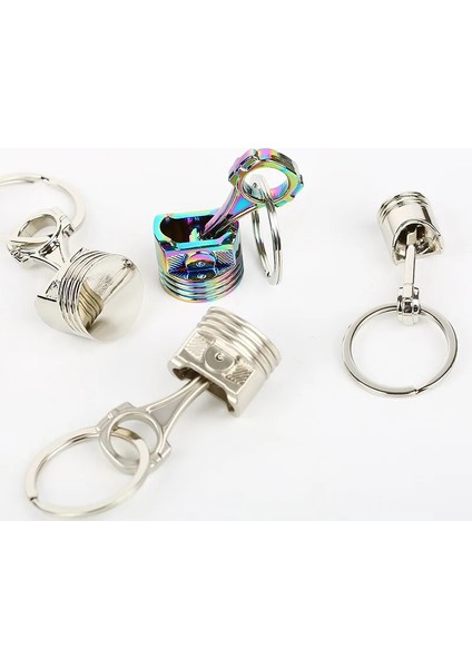 Küçük Pistonlu Gümüş Motor Piston Anahtarlık Zinciri Anahtarlık Anahtarlık Anahtarlık Anahtarlık Charome Gümüş Mat Gökkuşağı Rengi Küçük Büyük Boy (Yurt Dışından) fiyatları