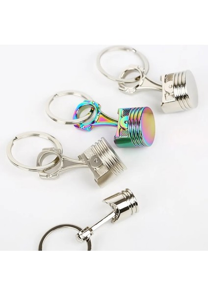 Küçük Pistonlu Gümüş Motor Piston Anahtarlık Zinciri Anahtarlık Anahtarlık Anahtarlık Anahtarlık Charome Gümüş Mat Gökkuşağı Rengi Küçük Büyük Boy (Yurt Dışından) fırsatları