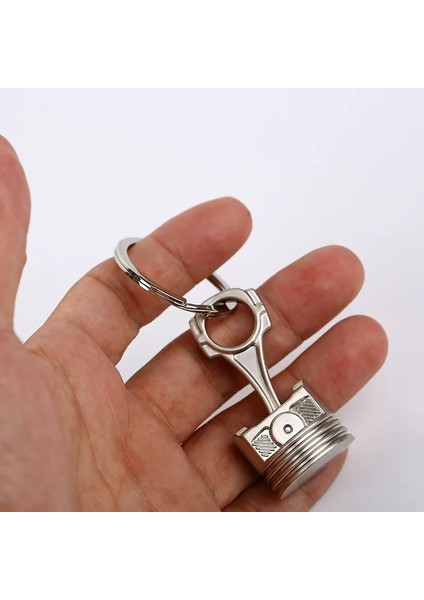 Küçük Pistonlu Gümüş Motor Piston Anahtarlık Zinciri Anahtarlık Anahtarlık Anahtarlık Anahtarlık Charome Gümüş Mat Gökkuşağı Rengi Küçük Büyük Boy (Yurt Dışından) indirimleri