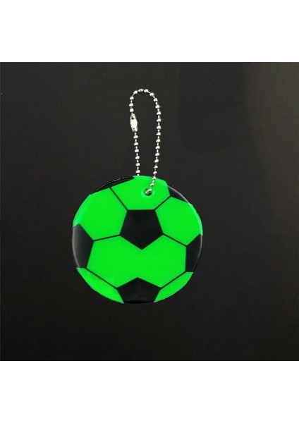 Yeşil Futbol Deseni Yumuşak Pvc Yansıtıcı Anahtarlık Trafik Güvenlik Çantası Yol Görünürlüğü Güvenliği Için Kolye Aksesuarları Reflectorgift (Yurt Dışından)