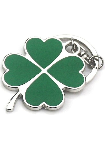 No.5 Boyutu Yeni Paslanmaz Yeşil Anahtarlık Moda Yaratıcı Güzel Dört Yapraklı Yonca Çelik Şanslı Anahtarlık Anahtar Yüzükler Takı Bırakın (Yurt Dışından) fırsatları