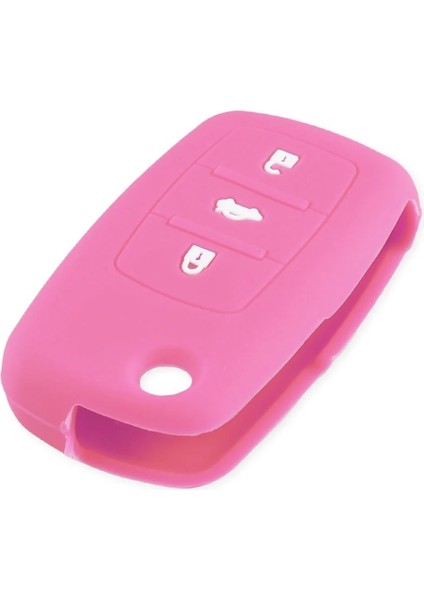 3 Düğme Pembe Keyyou Vw Golf Bora Jetta Polo Golf Passat Skoda Octavia A5 Fabia Seat Ibiza Leon Btn Silikon Araba Anahtarı Durum Kapağı (Yurt Dışından)
