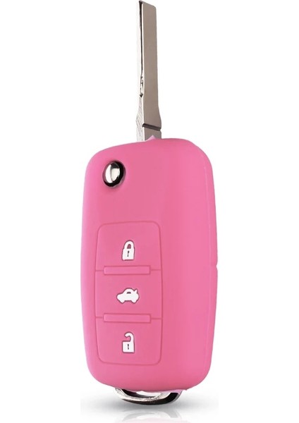3 Düğme Pembe Keyyou Vw Golf Bora Jetta Polo Golf Passat Skoda Octavia A5 Fabia Seat Ibiza Leon Btn Silikon Araba Anahtarı Durum Kapağı (Yurt Dışından) modelleri