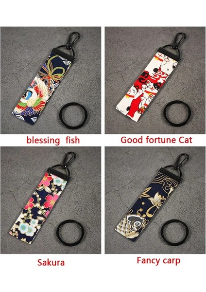 Çiçek Japon Tarzı Ukiyo-E Anahtarlıklar Kolye Charm Anahtarlık Araba Anahtarlık Dekorasyon Jdm Bushido Iç Dekorasyon Çift Hediye (Yurt Dışından) indirimleri