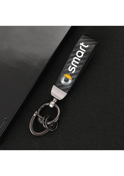 Yeşil Deri Araba Keycha Derecesi Dönen At Nalı Anahtarlıklar Smart Fortwo Forfour Aksesuarları Için Araba Styling (Yurt Dışından)
