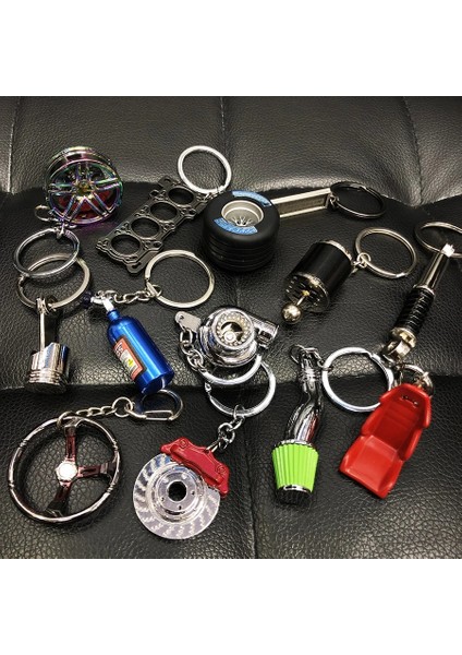 Biz Siyah Jant Anahtarlıklar Türbin Anahtarlıklar Metal Fren Diskli Tekerlek Göbeği Anahtarlık Araba Aksesuarları (Yurt Dışından) modelleri