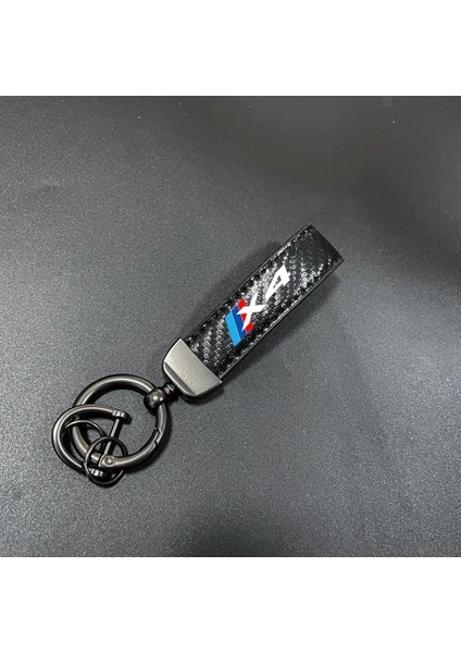 X4 Deri Karbon Fiber Araba Yüzük Anahtarlık Biblo Çinko Alaşım Anahtarlıklar Bmw X1 X2 X3 X4 X5 X6 X7 Aksesuarları Için 360 Derece Döndür (Yurt Dışından)