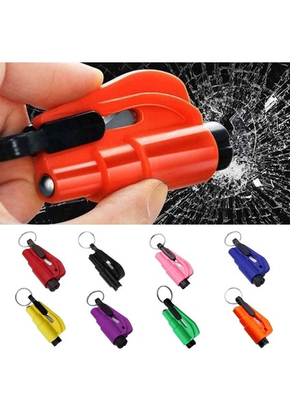 E Taşınabilir Araç Emniyet Çekiç Yay Tipi Kaçış Çekiç Pencere Kırıcı Punch Emniyet Kemeri Kesici Çekiç Anahtarlık Oto Aksesuarları (Yurt Dışından) modelleri