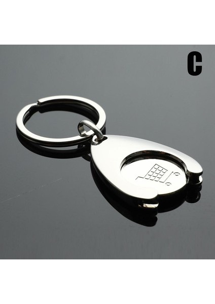 C 1 Adet Anahtarlık Metal Alüminyum Alaşım Siyah Alışveriş Sepeti Jeton Anahtarlık Aksesuarları Dekor Araba Anahtarlık Kanca Anahtarlık Kişiselleştirilmiş (Yurt Dışından)