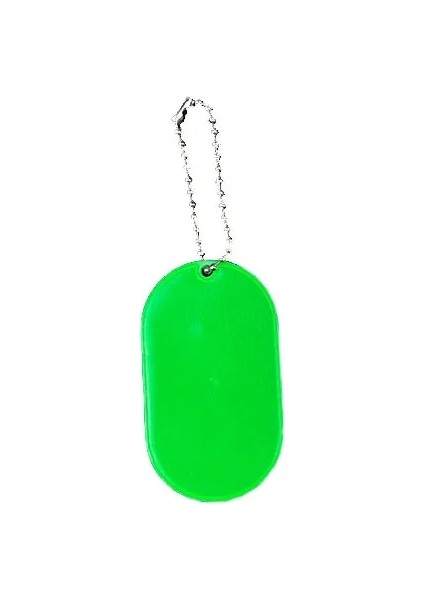 Yeşil Özelleştirilmiş Yansıtıcı Anahtarlık Oval Şekil Trafik Güvenliği Yansıtıcı Kolye Yaratıcı Dıy Araba Anahtarlığı (Yurt Dışından)