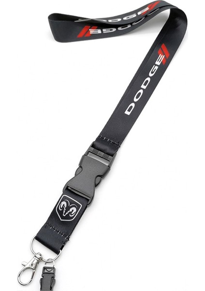 Siyah Vehıcar Araba Logo Kordon Boyun Askıları Dodge Tuşları Cep Telefonu USB Flash Sürücüler Anahtarlıklar Kimlik Rozetleri Kart Otomatik Asmak Halat (Yurt Dışından)