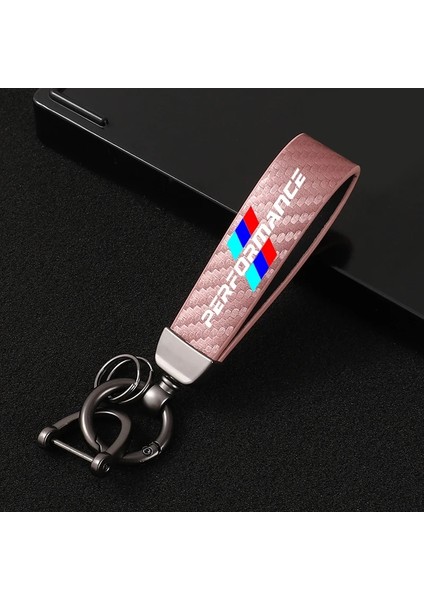 Kırmızı High-End Spor Özelleştirilmiş Karbon Fiber Deri Anahtarlık Takı Anahtarlık Bmw E90 E60 F10 F31 F30 E93 F20 E65 F40 X5 E70 Araba (Yurt Dışından)