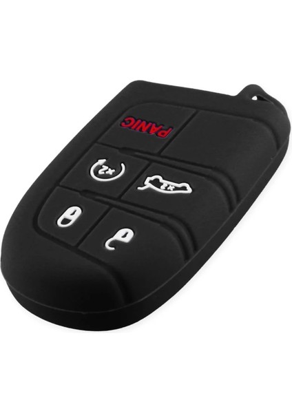 Siyah Keyyou Jeep Grand Cherokee Renegade Dodge Jcuv Dart Journey Chrysler Uzaktan Fob Oto Anahtar Kutu Silikon Araba Anahtarı Kapağı (Yurt Dışından)