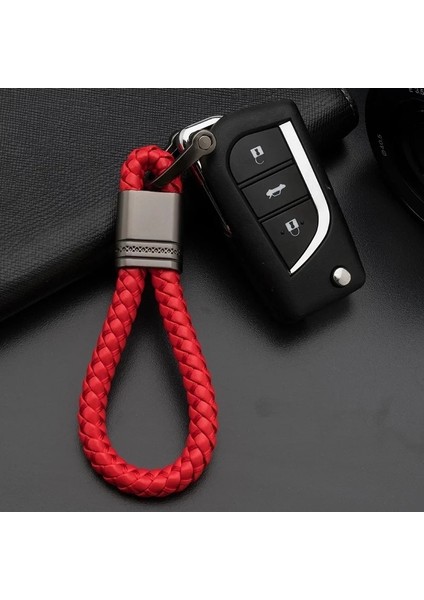 Mavi Deri Örgülü Halat Anahtarlık Alfa Romeo Giulia Giulietta Ito Stelvio Ar Styling Anahtarlık Anahtarlık (Yurt Dışından)